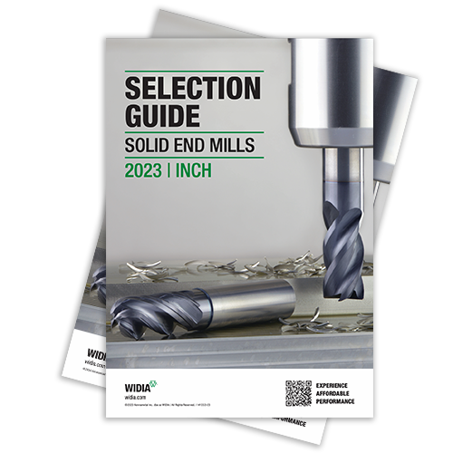 WIDIA Solid End Mills Selection Guide 2023 (Inch) | Catalog Cover