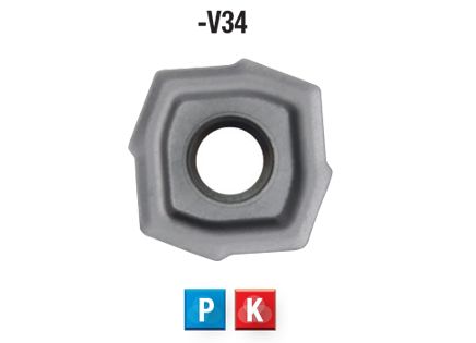 Top Cut 4 V34 Insert with Material Labels (P, K)